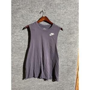 Nike Run Dri-Fit Shirt Mens XL Gray Sleeveless Athletic Training Tank Top